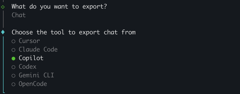 Select Copilot as the source