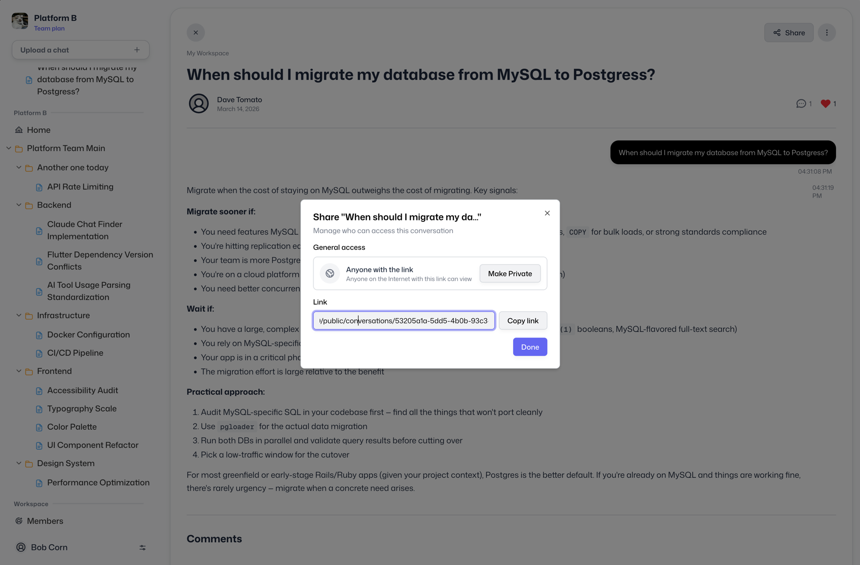 Cooontext Share Conversations